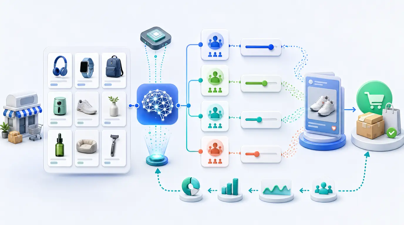 AI ad automation workflow for dropshipping product campaigns and audience targeting